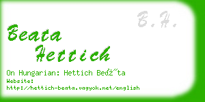 beata hettich business card